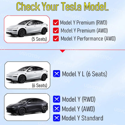 Tesla Model Y Vloermatten Rubber All Weather Interieur Set